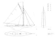 Sail plan and profile of CULWULLA