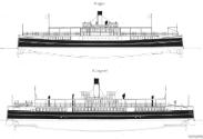 Reeks' designs for the first two modern Manly ferries MANLY and KURING GAI, both  propeller dri…