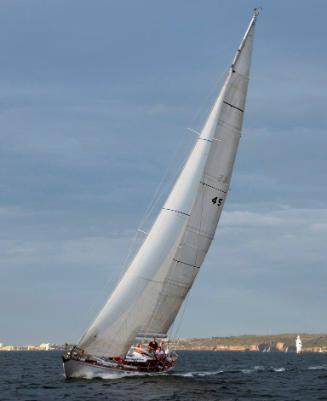 FIDELIS in 2012 during a mid week race on the harbour.