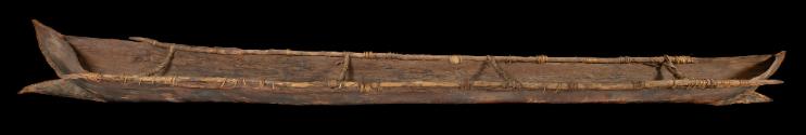 The Mellville Island canoe, now on display at Pitt Rivers Musuem, Oxford University. 