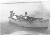 Len Ely and family on one of the O-Boat Hire company launches similar to O-DEAR on the Noosa Ri…