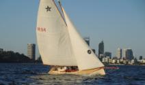 HEBE sailing well on the Swan in late 2013
