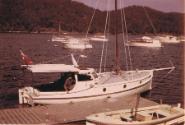 MALUKA  at Kuringai Motor Yacht Club in late 1970s with owner  Glen Houston 