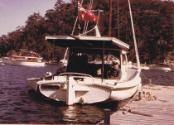 MALUKA  at Kuringai Motor Yacht Club in late 1970s with owner  Glen Houston 