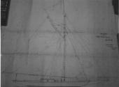 Alfred Blore's sail plan for CAPRICE