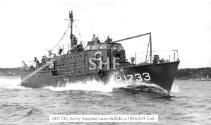 KRAWARREE AM1733 undergoing trials on the Tamar River August 1945