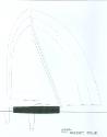 ARETAE sailplan, showing the early stages of the fixed centreline spinnaker pole, and typical m…