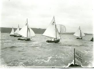 Cadets on Sydney Harbour, probably in the early 1920s, a classic William Hall photograph, with …