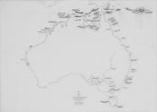 A  map showing the distribution of watercraft around  Australia and the Torres Strait