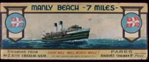 A ticket for the Manly ferry, featuring SOUTH STEYNE