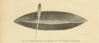 An early publication image of the Port Denison canoe