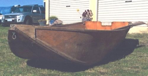 An early photogrpah of the assembled dinghy