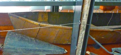 The dinghy on display in Adelaide 