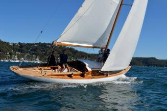 QUESTING on its trial sail after being restored by Sydney Wooden Boats in 2015/16