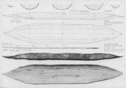 A drawing of the Wimmera River canoe
