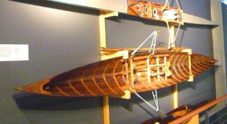 Towns built Gladstone skiff, owned by Sydney Heritage Fleet and on display at Wharf 7, Pyrmont …