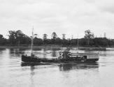Krait on Brisbane River in 1943 on its way around to WA.