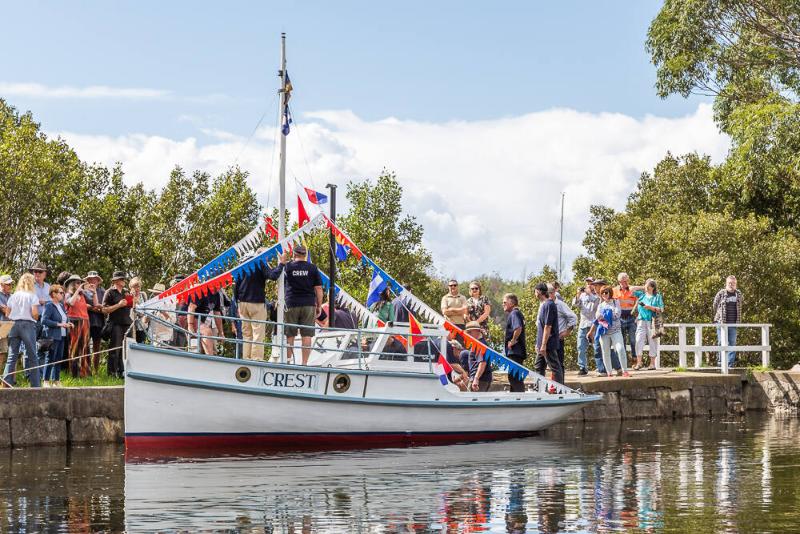Crest relaunched at the Jervis Bay Maritime Museum on 10th March 2020