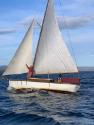 Tamima at sail in Storm Bay
