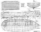 A plan showing the lines and construction of the LITTLE DIRK prepared in 2001.