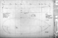 Plan of the corrugated iron dinghy, drawn in 2001 by David Payne based on the dimensions of the…