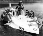 SPIRIT OF AUSTRALIA ready for trials 1978, with the RAAF support crew.