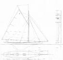 RAWHITI's sailplan as launched in 1905, re-created in 2006 for the current restoration project …