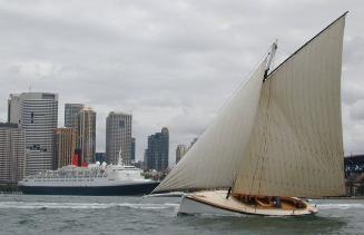 THISTLE under sail in 2005.