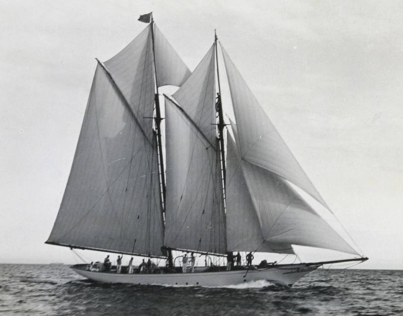 BONA  in 1905 under full sail, an image from an album of original photos taken during a cruise …