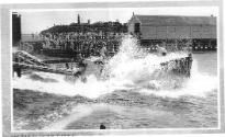 An historic picture of the lifeboat QUEENSCLIFFE being launched, date unknown.