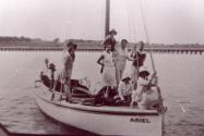 A group of girls aboard ARIEL for a daysailing trip, date unknown.