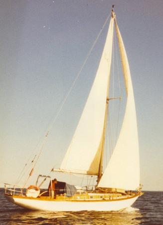 SAFARI in a trial sail off Southport, Queensland,  early in 1960.