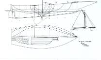 Lines plan of ARIEL drawn by W.Pell  for 'Craft and Craftsmen of Australian Fishing' , Garry Ke…