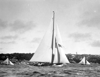 WINDWARD I in the 1930s with a Bermudian Rig sailplan.