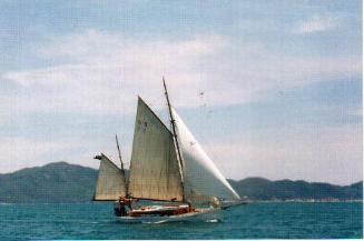 OIMARA sailing off Maggie in North Queensland during 2005