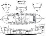 The arrangement plan of PORT FAiRY drawn by Garry Stewart during his restoration work in 1996.