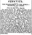 A reference from Bells Life In Sydney, 18 July 1863 reporting on the upcoming challenge.
