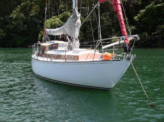 RONITA in 2005 showing the elegant lines of the Tasman Seabird Class.