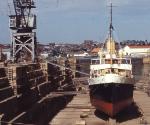JOHN OXLEY in the Sutherland Dock at Cockatoo Island Dockyard 1973.