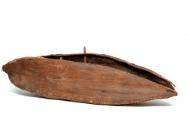 The Australian Museum's bark canoe from the Whitsunday Island Group. The high freeboard can be …