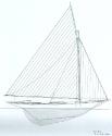 A profile drawing of the Fife designed BUL BUL ( 1891) based on published hull drawings and rig…