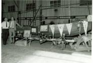 YENDYS under restoration in the 1980s, shown here with a collection of pennants and trophies wo…
