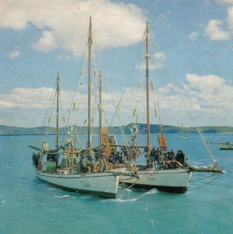 Sisterships ANNIKI and ANTONIA rafted up at Thursday Island in the 1960s. 