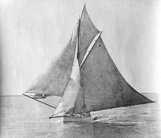 JESSIE LOGAN under full sail in Auckland during the 1880s.