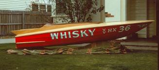 WHISKY on the front lawn in Melbourne, before being acquired by the ANMM in the late 1980s.