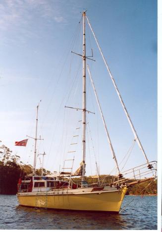 KAHANA anchored in Barnes Bay Tasmania March 2006