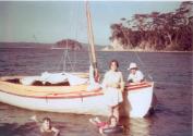 CORIANNE at Batemans Bay in the 1950s with the Thorneycroft family