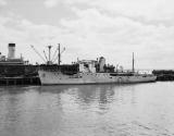 Ex HMAS WHYALLA  as the Victorian Ports and Harbours Department Maintenance Vessel RIP, alongsi…