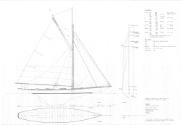Sail and rig plan for RAINBOW  in 1899, prepared in 2006 for the restoration and reconstruction…
