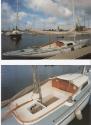 Two views of JUDITH PHIL under its previous name JUNO showing the cabin house and deck arrangem…